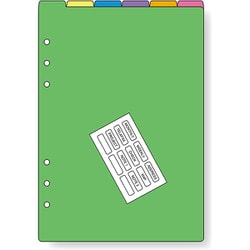ダヴィンチ（Davinci） リフィル A5 カラーインデックス 6区分 DAR4603