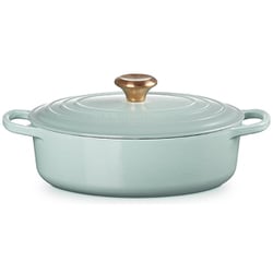 ヨドバシ.com - ル・クルーゼ Le Creuset シグニチャー ココット・オーバル・ジャポネーズ 27cm シーソルト（ゴールドツマミ）  21186277174441 通販【全品無料配達】