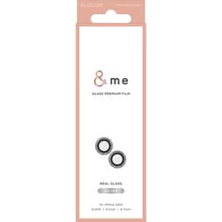 PM-A23AFLLGRSV [iPhone 15 カメラフィルム ガラス 高透明 強化ガラス 表面硬度10H 指紋防止 カメラレンズ保護カバー ＆me シルバー]