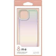 PM-A23AHVCAWH [iPhone 15 用 ケース ハイブリッド カバー 衝撃吸収 カメラレンズ保護設計 ワイヤレス充電可 ストラップホール付 オーロラ ストラップホールシート付 &me ホワイト]