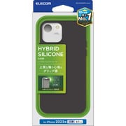PM-A23AHVSCCBK [iPhone 15 用 ケース ハイブリッド シリコン カバー カメラレンズ保護設計 ワイヤレス充電可 ブラック]