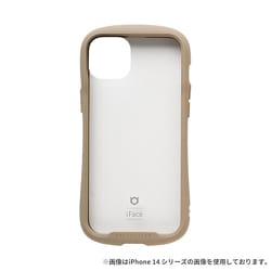 41-959244 [iFace Reflection 強化ガラスクリアケース ベージュ iPhone 15 Plus]