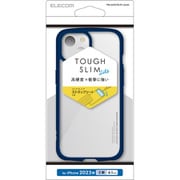 PM-A23ATSLFCNV [iPhone 15 用 ケース ハイブリッド カバー 衝撃吸収 軽量 薄型 カメラ周り保護 ワイヤレス充電可 ストラップホール付 ストラップホールシート付 TOUGH SLIM LITE ネイビー]