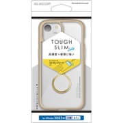 PM-A23ATSLFCRBE [iPhone 15 用 ケース ハイブリッド カバー 衝撃吸収 軽量 薄型 カメラレンズ保護設計 ストラップホール付 リング付 スタンド機能付 ストラップホールシート付 TOUGH SLIM LITE カフェオレ]