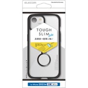 PM-A23ATSLFCRBK [iPhone 15 用 ケース ハイブリッド カバー 衝撃吸収 軽量 薄型 カメラレンズ保護設計 ストラップホール付 リング付 スタンド機能付 ストラップホールシート付 TOUGH SLIM LITE ブラック]
