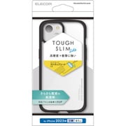 PM-A23ATSLFCSBK [iPhone 15 用 ケース ハイブリッド カバー 衝撃吸収 軽量 薄型 カメラレンズ保護設計 ワイヤレス充電可 ストラップホール付 背面マットクリア ストラップホールシート付 TOUGH SLIM LITE ブラック]