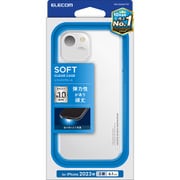PM-A23AUCTCR [iPhone 15 用 ケース ソフト カバー 薄型 カメラレンズ保護設計 ワイヤレス充電可 ストラップホール付 クリア]