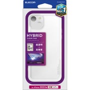 PM-A23BHVCKCR [iPhone 15 Plus 用 ケース ハイブリッド カバー 衝撃吸収 カメラレンズ保護設計 ワイヤレス充電可 ストラップホール付 硬度5H クリア]
