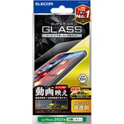 PM-A23CFLGAR [iPhone 15 Pro ガラスフィルム 超高透明 光反射軽減 動画映え 強化ガラス 表面硬度10H 指紋防止 飛散防止 貼り付けツール付 気泡防止]