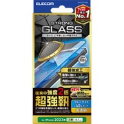 PM-A23CFLGHBL [iPhone 15 Pro ガラスフィルム 高透明 ブルーライトカット 超強靭 強化ガラス 表面硬度10H 指紋防止 飛散防止 貼り付けツール付 気泡防止]