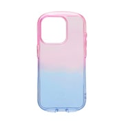 41-960684 [iFace Look in Clear Lollyケース ピーチ/サファイア iPhone 15 Pro]