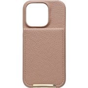 669-956120 [salisty キャッシュレスケース ピンクベージュ iPhone 15 Pro]