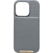669-956137 [salisty キャッシュレスケース スモーキーブルー iPhone 15 Pro]
