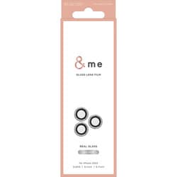 PM-A23CFLLGRSV [iPhone 15 Pro カメラフィルム ガラス 高透明 強化ガラス 表面硬度10H 指紋防止 カメラレンズ保護カバー ＆me シルバー]