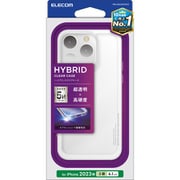 PM-A23CHVCKCR [iPhone 15 Pro 用 ケース ハイブリッド カバー 衝撃吸収 カメラレンズ保護設計 ワイヤレス充電可 ストラップホール付 硬度5H クリア]