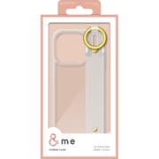 PM-A23CHVHBCR [iPhone 15 Pro 用 ケース ハイブリッド カバー 衝撃吸収 カメラレンズ保護設計 リング付 スタンド機能付 ハンドバンド付 ストラップホールシート付 ＆me クリア×クリアバンド]