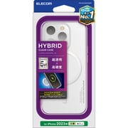 PM-A23CMAG02WH [iPhone 15 Pro 用 ケース ハイブリッド カバー 衝撃吸収 カメラレンズ保護設計 MagSafe 磁力吸着ワイヤレス充電対応 硬度5H ホワイト]