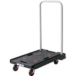 YSF-6040B-BK [折りたたみ軽量台車 ブレーキ付き 積載荷重100kg 静音キャスター]