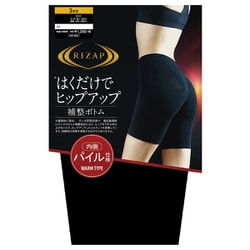 RZF130Y [RIZAP（ライザップ） 暖かパイル ヒップアップ補整ボトム 3分丈 M ブラック]