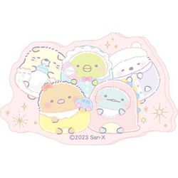 すみっコぐらし アクリルステッカー E. みんな（ピンク） [キャラクターグッズ]