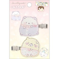 FE37503 すみっコぐらし ヘアクリップ しろくま&ねこ [キャラクターグッズ]