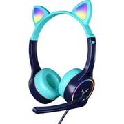 LED猫耳ヘッドホン ネイビー HH-788