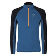 ラン ソフト ジップ マグリア RUN SOFT ZIP MAGLIA MMZR88X 8766 ディープブルー/ダークオレンジ Sサイズ [アウトドア フリース メンズ]