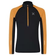 ラン ソフト ジップ マグリア RUN SOFT ZIP MAGLIA MMZR88X 9066 ブラック/ダークオレンジ Sサイズ [アウトドア フリース メンズ]