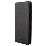 GBCSC-IP23BLK [iPhone 15用 G-FOLIO シュランケンカーフレザー フォリオケース ブラック]