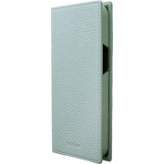 GBCSC-IP26BBL [iPhone 15 Pro Max用 G-FOLIO シュランケンカーフレザー フォリオケース ベイビーブルー]