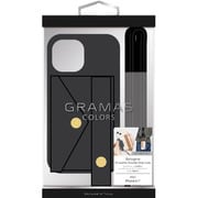 CSSBO-IP23BLK [iPhone 15用 Bologna PUレザー ショルダーストラップケース ブラック]