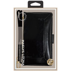 ML-CSDIP23MP-2MP-A [iPhone 15 Pro用 ポーチ付き 手帳型ショルダーケース Minimal Pouch Case black]