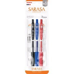 ジェルボールペン SARASA CLIP（サラサクリップ） 0.5mm ノック式 3色セット JJ15-3C-N
