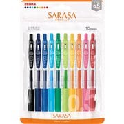ジェルボールペン SARASA CLIP(サラサクリップ) 0.5mm ノック式 10色セット JJ15-10C-N