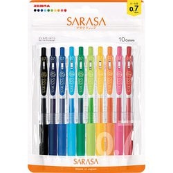 ジェルボールペン SARASA CLIP（サラサクリップ） 0.7mm ノック式 10色セット JJB15-10C-N