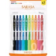 ジェルボールペン SARASA CLIP(サラサクリップ) 0.7mm ノック式 10色セット JJB15-10C-N