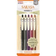 ジェルボールペン SARASA CLIP(サラサクリップ) 0.5mm ノック式 ヴィンテージカラー追加色 5色セット JJ15-5C-VI2-N