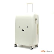 スーツケース miffy(ミッフィー) 旅行日数目安:5~7泊 81L TSAロック搭載 機内持ち込み可 フェイス ホワイト/シルバー HAP2249-66 B130