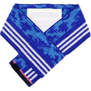 06-1345150B [adidas マーブルライン 12cm×90cm ポケット付きマフラータオル ブルー]