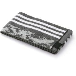 06-1345150GY [adidas マーブルライン 12cm×90cm ポケット付きマフラータオル グレー]