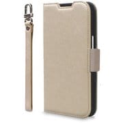 CR_IOGCSPLNU_BG [iPhone 15 Pro Max 対応 ケース 手帳型/カード 収納/ストラップ/スタンド 機能 付 レザー スマホケース NU ベージュ×グレー]