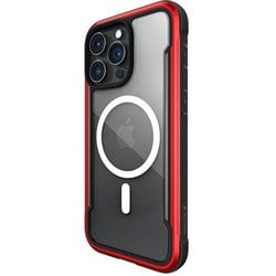 RT_IOGCSAPSA_RD [iPhone 15 Pro Max 対応 ケース Magsafe 対応 耐衝撃 米軍 MIL規格 クリア スマホケース 衝撃吸収 傷 保護 薄型 アルミ フレーム Shield MagSafe レッド]