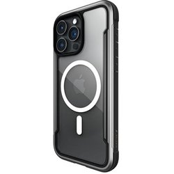 RT_IOPCSAPSA_BK [iPhone 15 Pro 対応 ケース Magsafe 対応 耐衝撃 米軍 MIL規格 クリア スマホケース 衝撃吸収 傷 保護 薄型 アルミ フレーム Shield MagSafe ブラック]