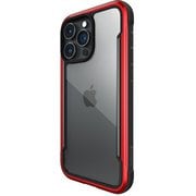 RT_IOPCSAPSH_RD [iPhone 15 Pro 対応 ケース 耐衝撃 米軍MIL規格 クリア スマホケース 衝撃吸収 傷 保護 薄型 アルミ フレーム クリアケース Shield レッド]
