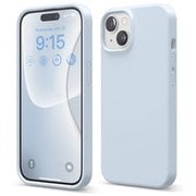 EL_IONCSSCS3_LB [iPhone 15 対応 ケース 耐衝撃 傷 指紋 防止 シリコン スマホケース スリム 衝撃吸収 サラサラ 手触り シリコンケース SILICONE CASE ライトブルー]