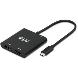 HDMI 4K×2ポート出力可能 Type-C変換アダプター PUD-PDC1H2