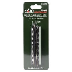 20-468 Nゲージ 単線デッキガーダー曲線鉄橋R448-15°（ライトグリーン） [鉄道模型用品]