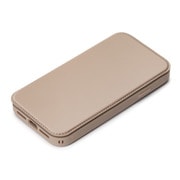 PG-23AGF02BE [iPhone 15 用 ガラスフリップケース ベージュ]