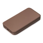PG-23AGF03BR [iPhone 15 用 ガラスフリップケース ブラウン]
