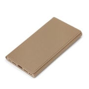 PG-23AGF06BE [iPhone 15 用 ガラスフリップケース スクエアデザイン ベージュ]